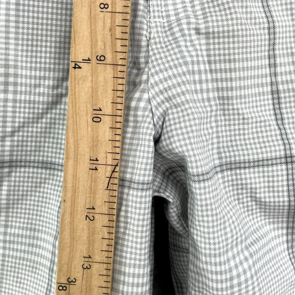 O'Neill Hybrid Shorts Mens 34 White Gray Gingham Plaid Gorpcore Outdoor‎ Hiking